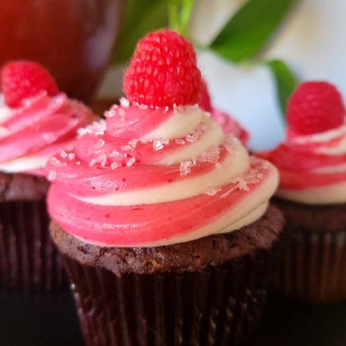 Chocolate Raspberry Swirl Cupcakes